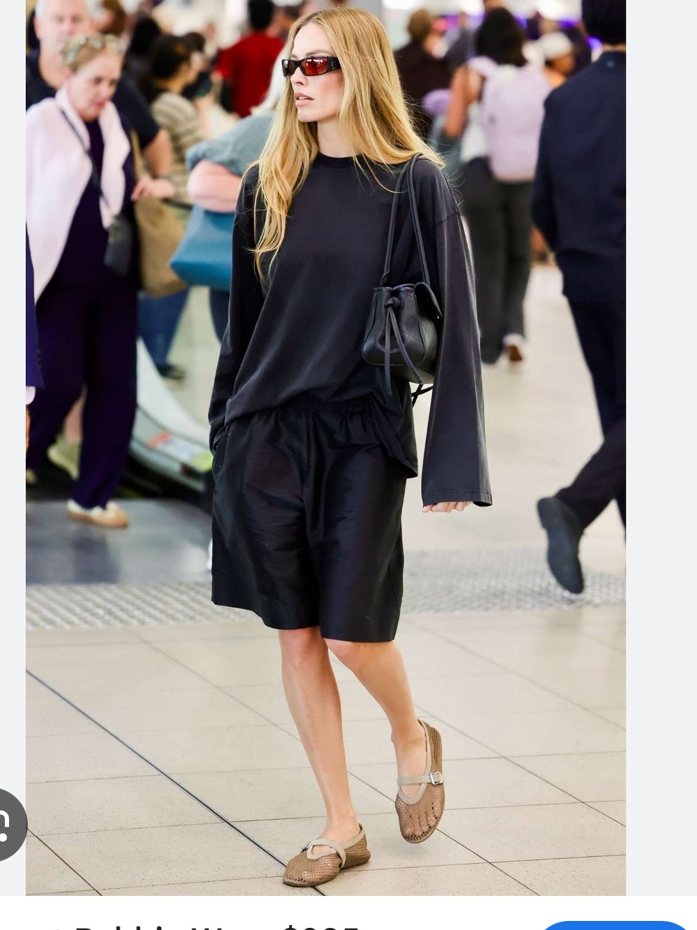 Margot Robbie’s Sold-Out Bermuda Shorts. Black 100% cotton Zara shorts